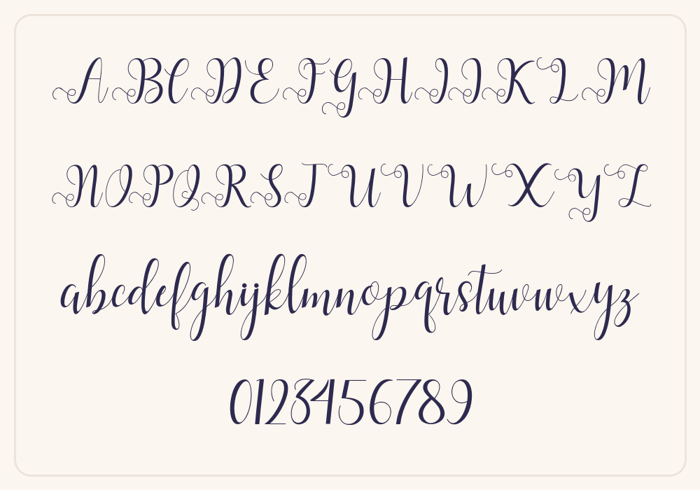 Alliana alphabet A to Z