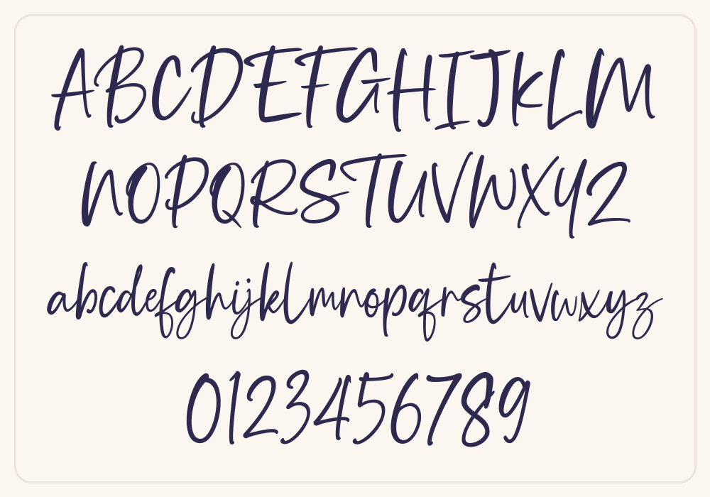 Andutione Handwritten alphabet A to Z