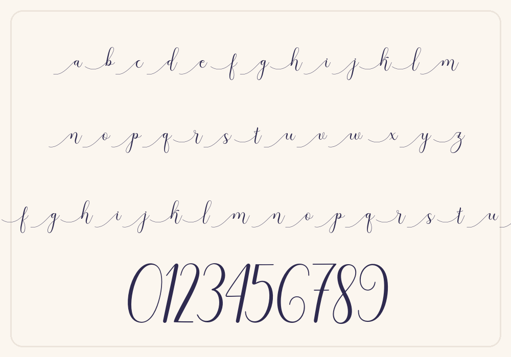 Bigstone Front Style alphabet A to Z