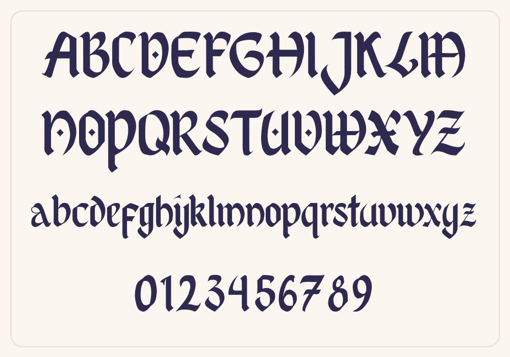 Black White alphabet A to Z