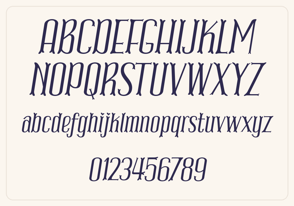 Brotherhub Italic alphabet A to Z