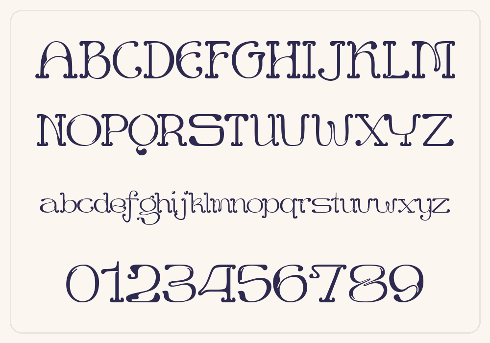 Burgie Thin alphabet A to Z