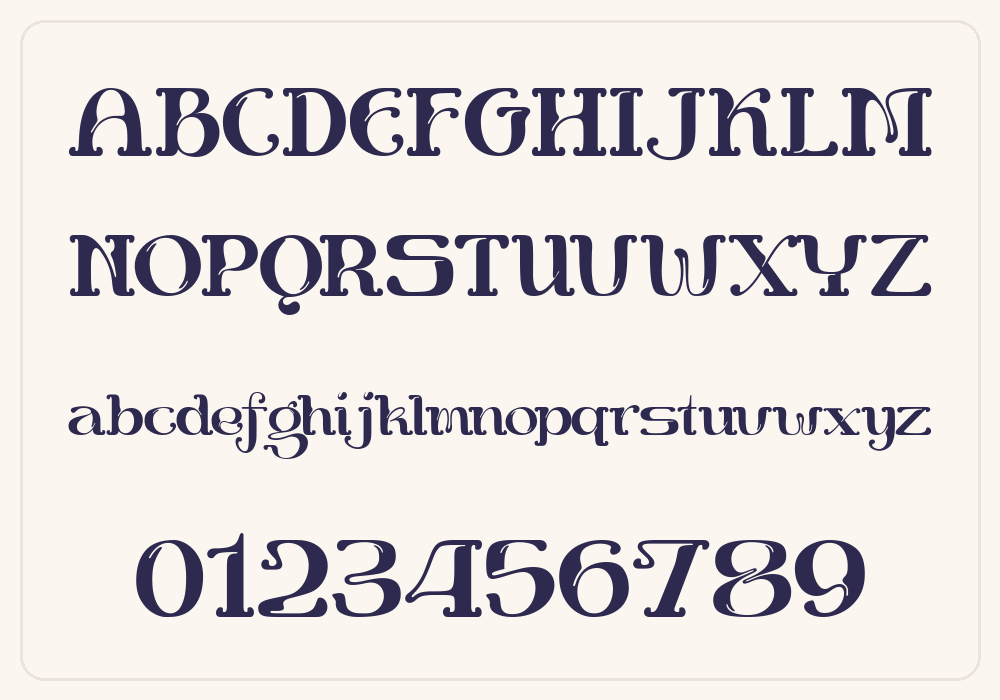 Burgie DemiBold alphabet A to Z