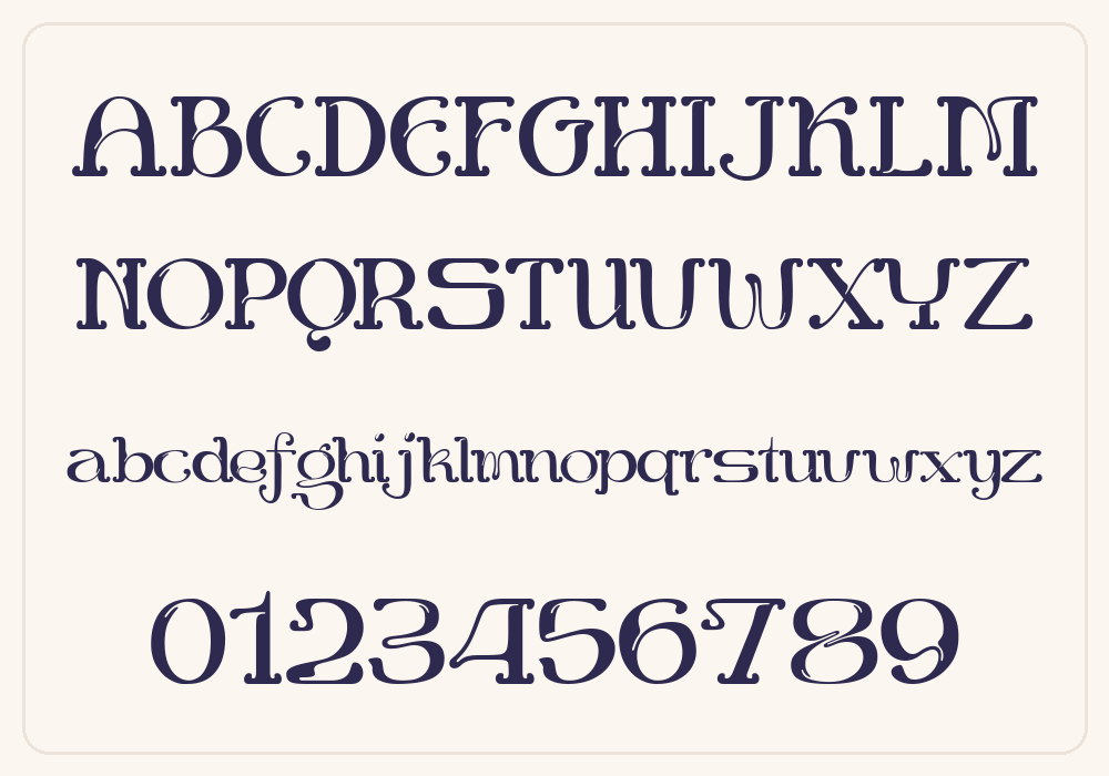 Burgie Normal alphabet A to Z