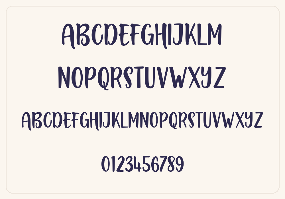 Carrolina alphabet A to Z