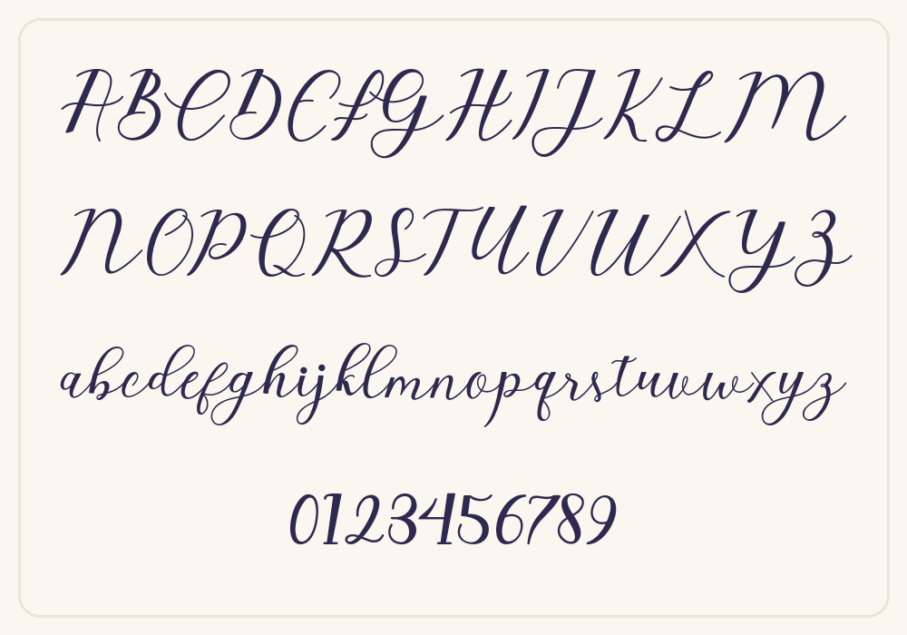 Emeley alphabet A to Z