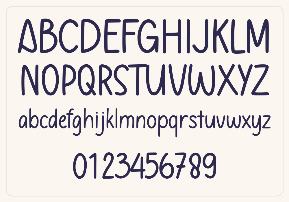 Joynoted alphabet A to Z