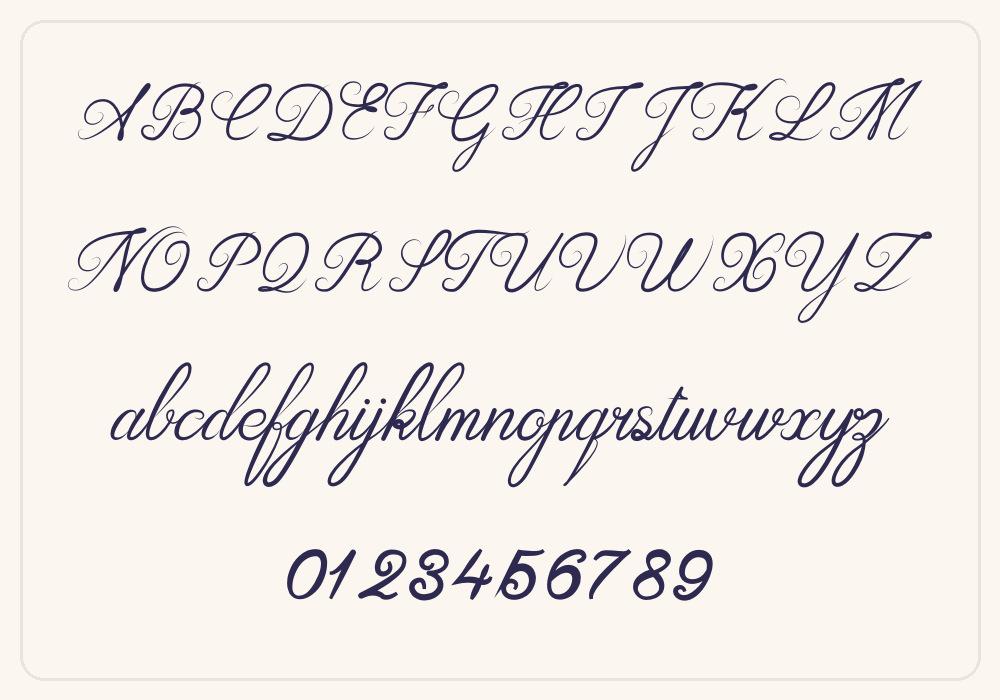 Luxuri alphabet A to Z