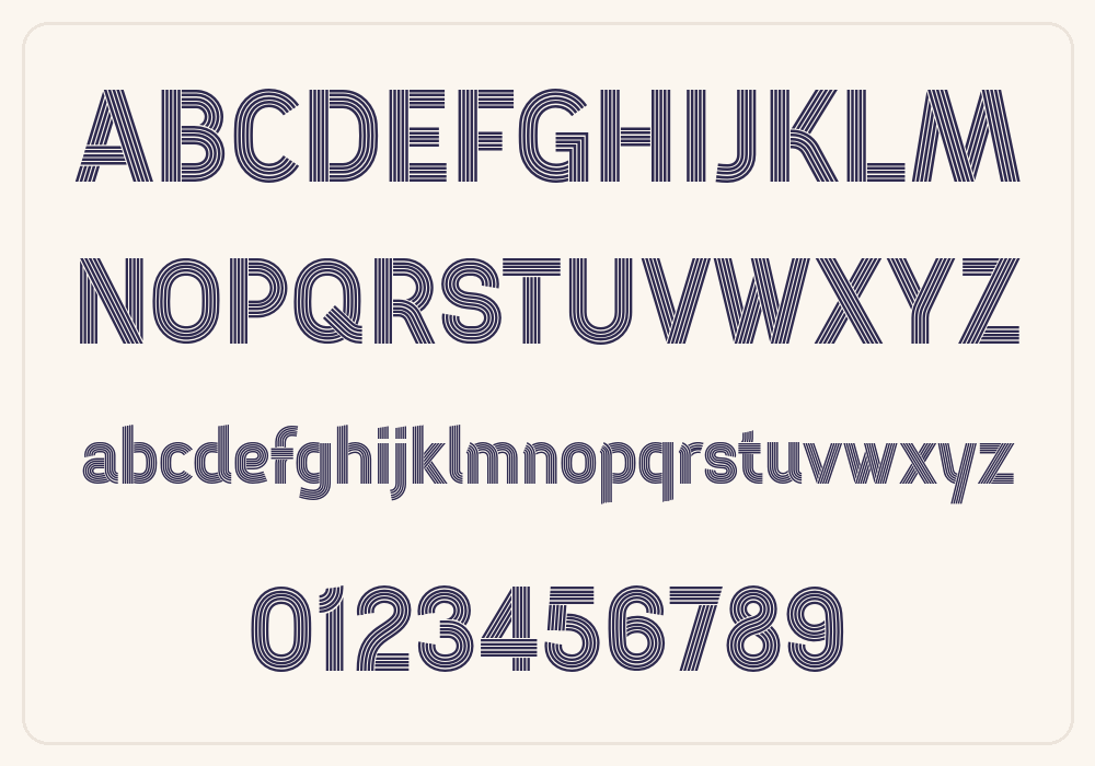 Ridge5 Bold alphabet A to Z