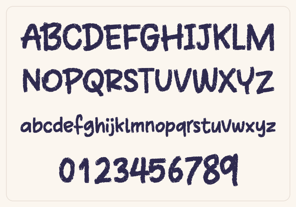 School Chalk alphabet A to Z