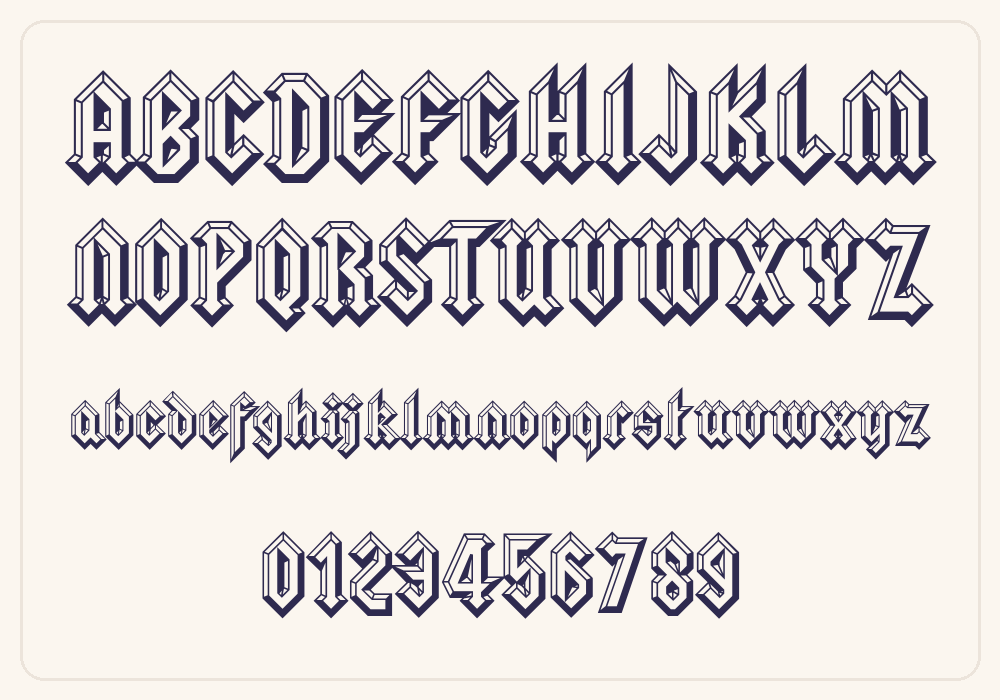 Squealer Embossed alphabet A to Z