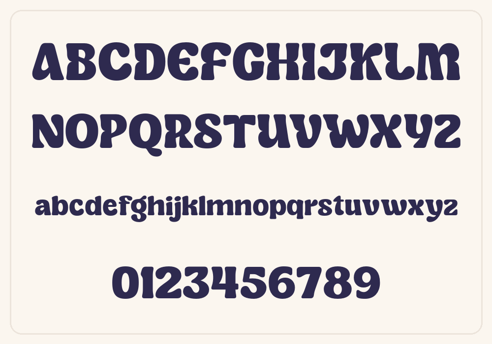 Sugar Peachy Bold alphabet A to Z