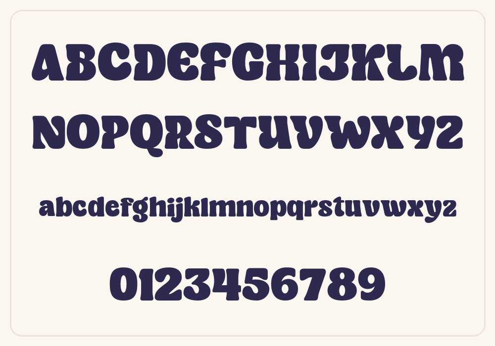 Sugar Peachy Black alphabet A to Z