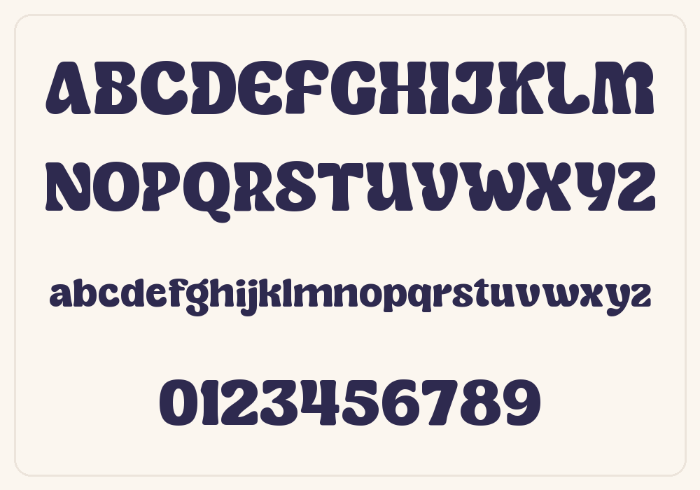 Sugar Peachy Bold alphabet A to Z