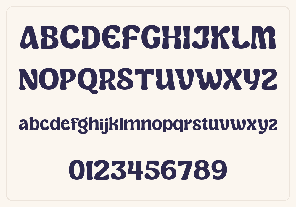 Sugar Peachy Medium alphabet A to Z
