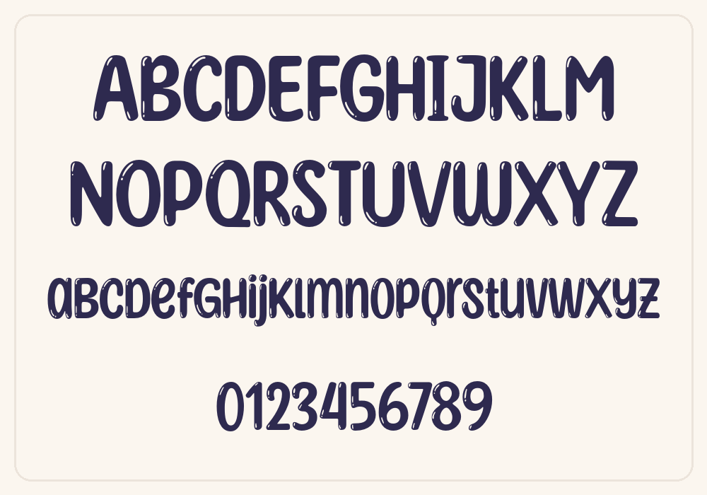 Sunny Spells alphabet A to Z